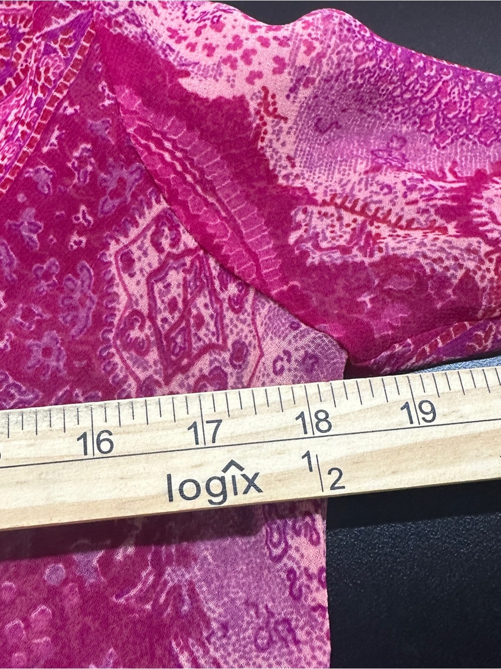 Vintage Y2K Love Potion Sheer Paisley Top Blouse Large Pink Bell Sleeve Boho - Picture 10 of 12
